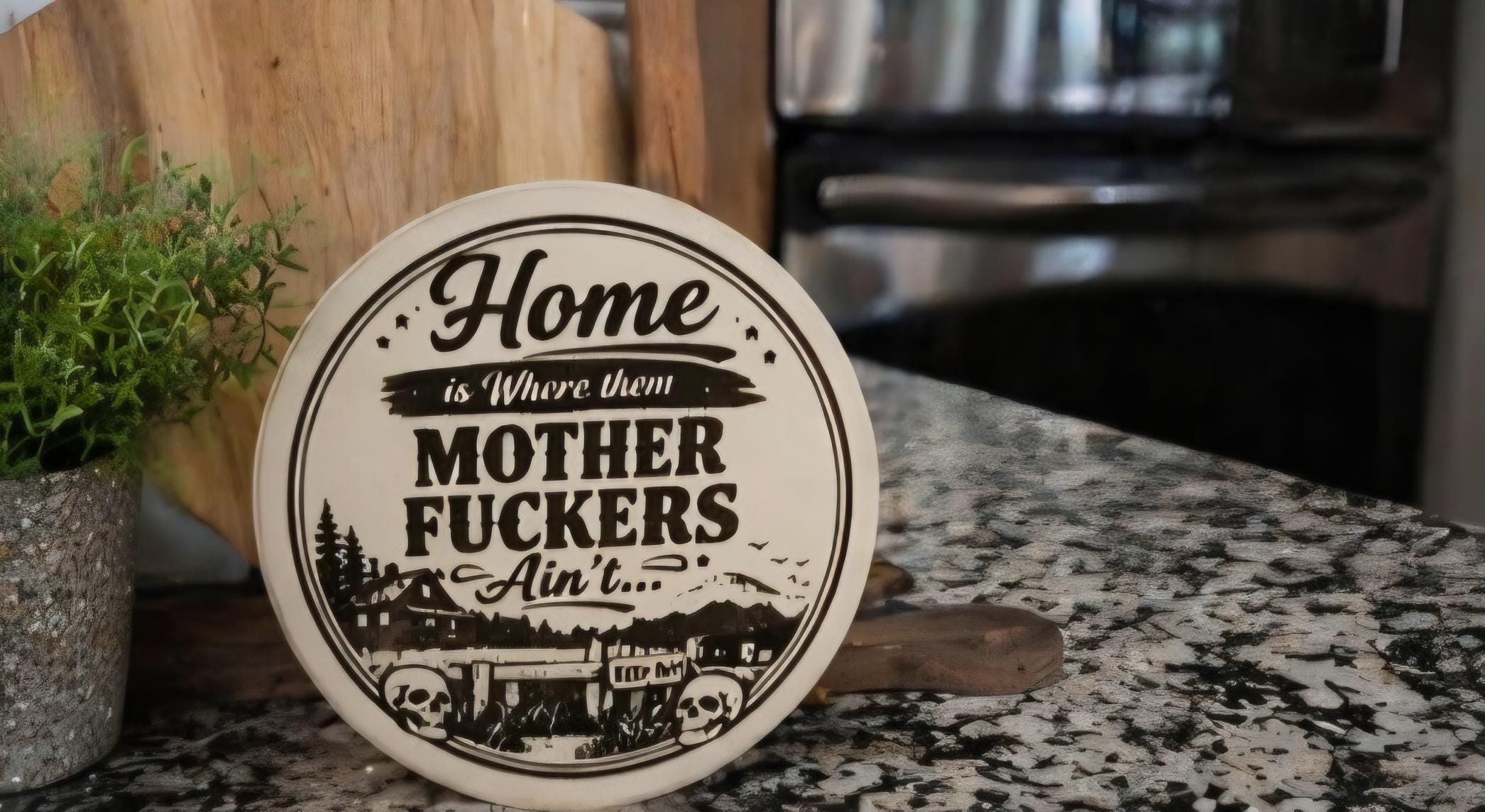 Funny Engraved Wood Sign | Adult Humor Home Decor, Killa Bee Collection (7 Inch)