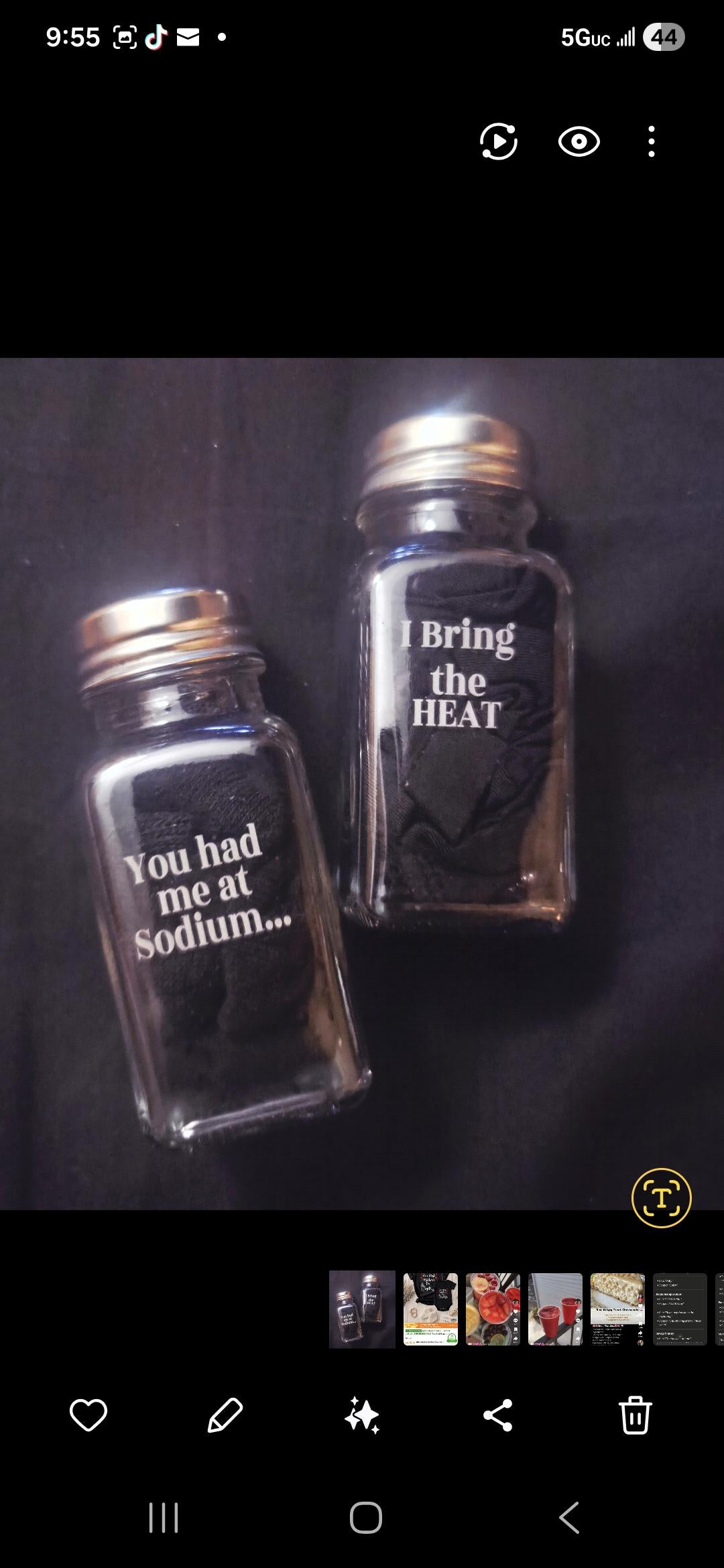 Funny Salt and Pepper Shakers Set, Couples Kitchen Gift, “You Had Me at Sodium” “I Bring the Heat”, Wedding Gift, Housewarming Gift