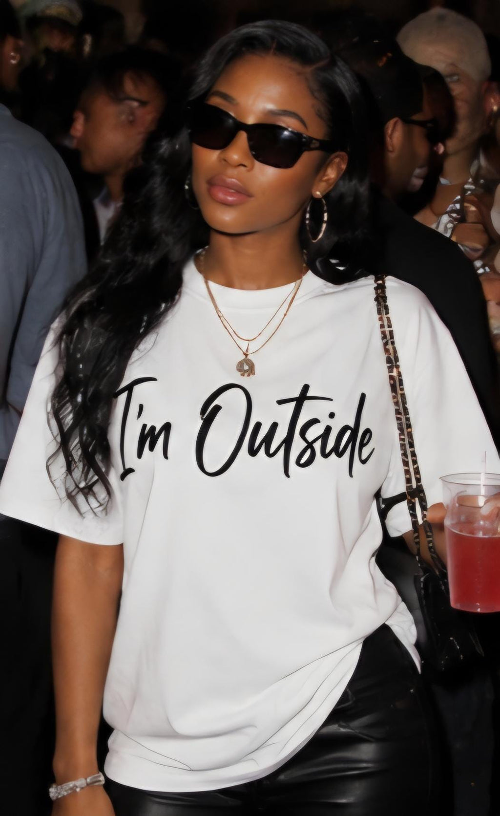 I’m Outside” Streetwear T-Shirt | Viral Party Tee | Trendy Urban Graphic Shirt | Unisex Club & Nightlife Fashion