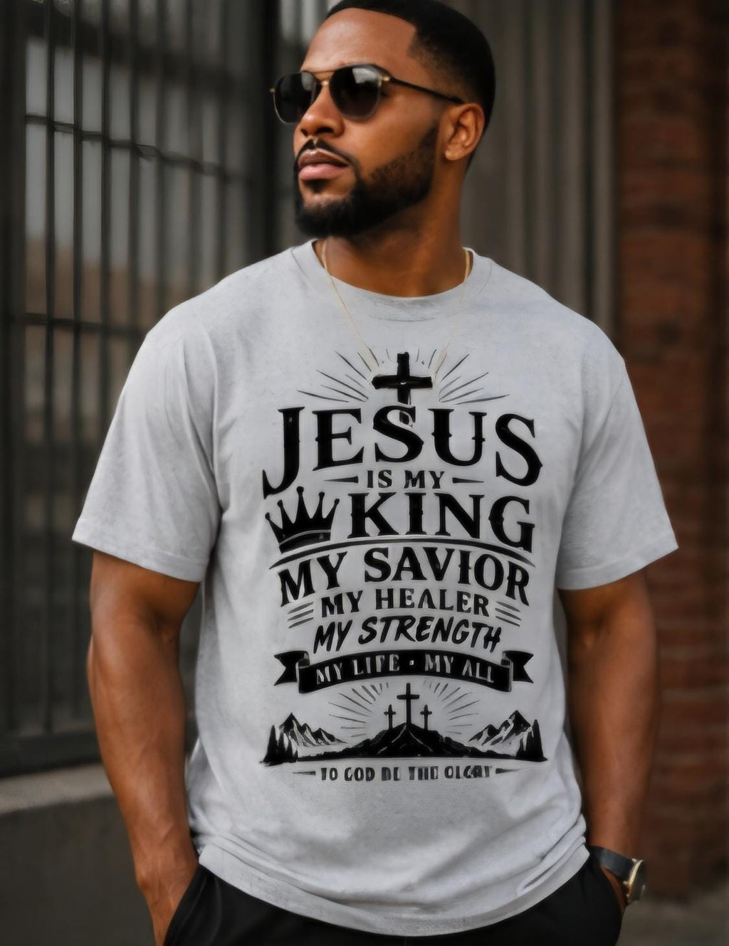 Jesus is my king shirt, Christian tshirt, faith based shirt, religious tee, Jesus shirt, Christian apparel, worship shirt, church shirt, ins