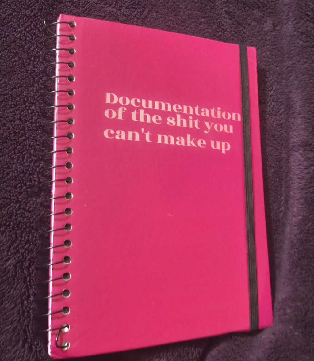 Funny Engraved Notebook 5x7 | “Documentation of the Sh*t You Can’t Make Up” Journal | Sarcastic Gift | Small Spiral Notebook | Office Humor
