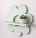 Green Flower Shelf | 10x10 Decorative Floating Display | Boho Nursery Decor