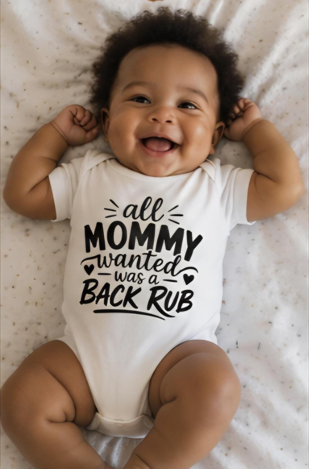 All Mommy Wanted Was a Back Rub – Funny Baby Onesie – New Mom Gift – Baby Shower Outfit – Cute Infant Bodysuit