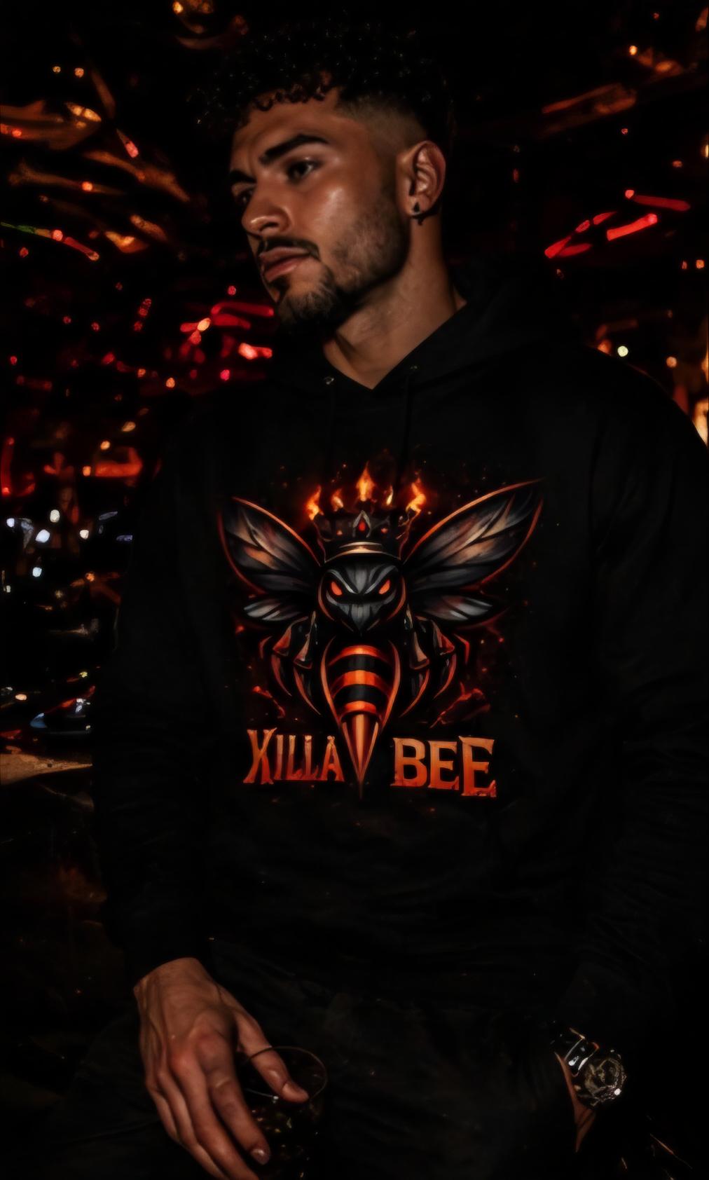 Killa Bee Hoodie – Dark Streetwear Graphic Pullover – Edgy Nightlife Statement Apparel