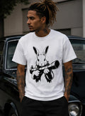 Rabbit With Bazooka Shirt | Streetwear Graphic Tee | Urban Bunny Shirt | Black & White Graphic Tee | Killa Bee Apparel | Streetwear Fashion