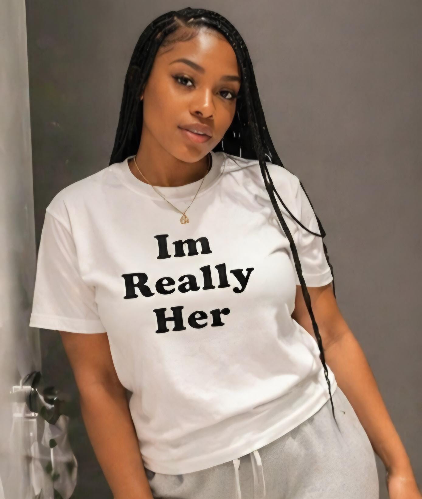 I’m Really Her T-Shirt | Confidence Statement Tee | Women’s Empowerment Shirt | Streetwear Graphic Tee | Gift for Her | Bold Minimal Shirt