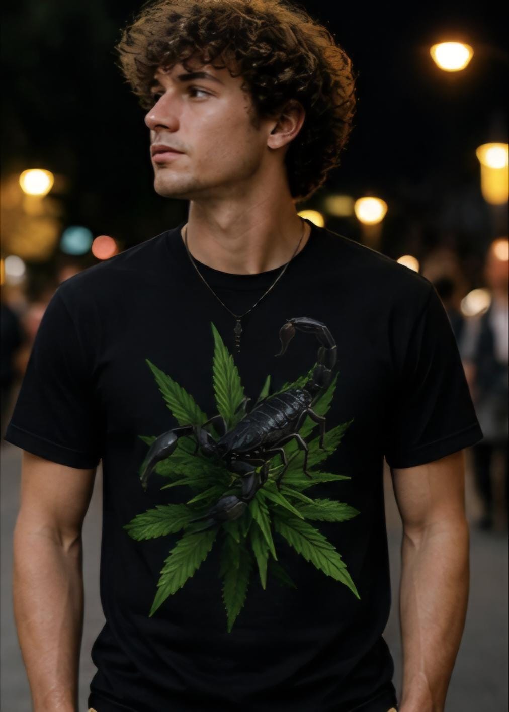 Scorpion Graphic T-Shirt – Bold Streetwear Tee – Nature Inspired Scorpion Design Shirt – Unique Graphic Tee – Men’s Black T-Shirt – Statemen