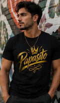 Papasito Shirt | Latin Streetwear Tee | Black & Gold Graphic T-Shirt | Stylish Mens Graphic Tee | Luxury Urban Fashion Shirt