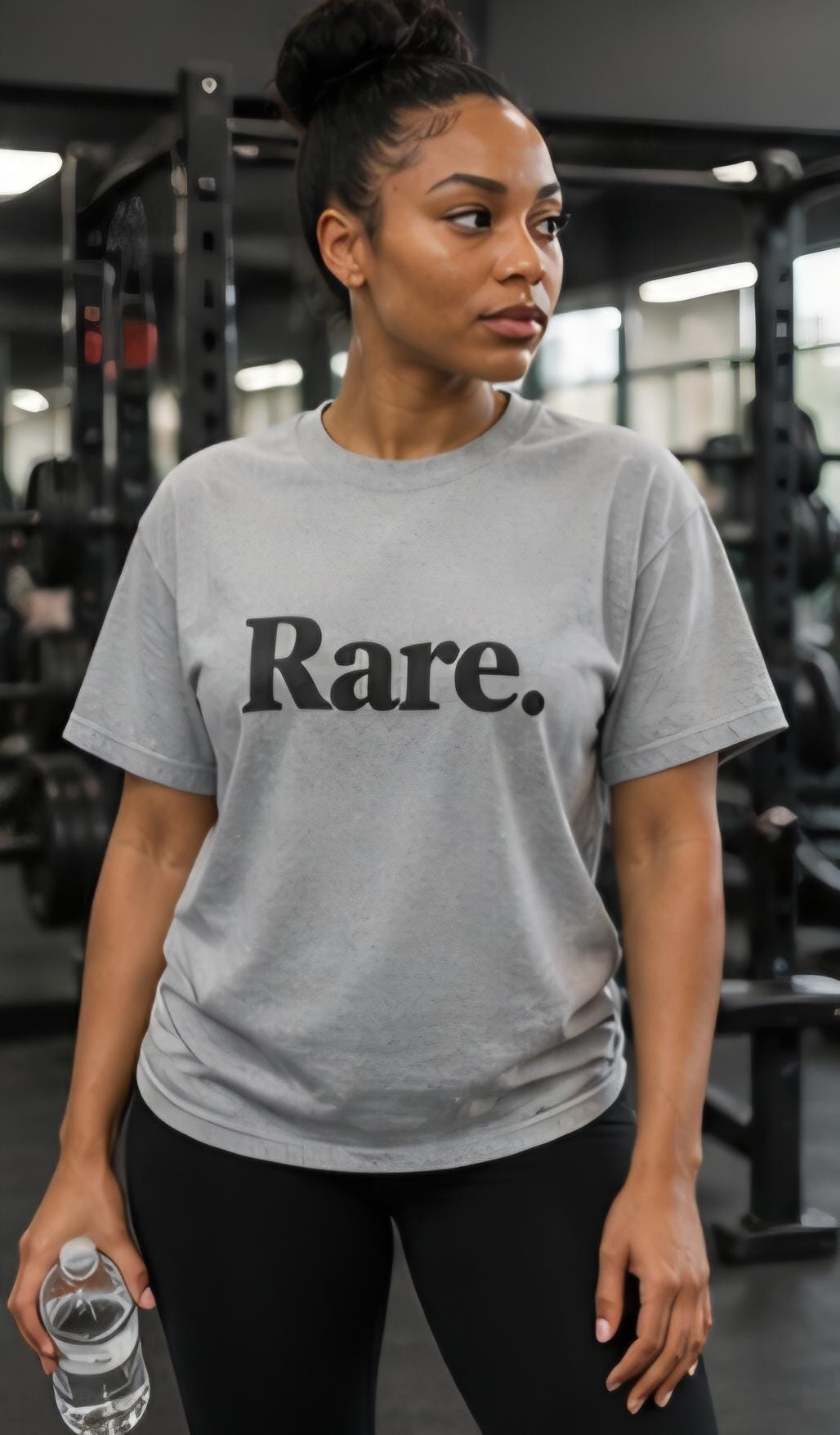 Rare Shirt Minimalist T-Shirt – Grey Tee Black Text – Streetwear Graphic Tee – Simple Statement Shirt – Unisex Rare Tee