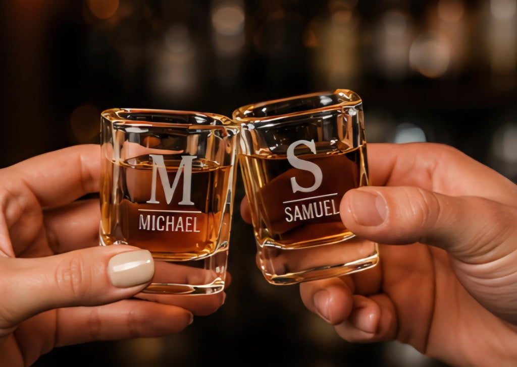 Custom Engraved Shot Glass Set | Personalized Whiskey Glasses | Groomsmen Gift | Wedding Shot Glasses | Custom Name Bar Glass | Gift for Him