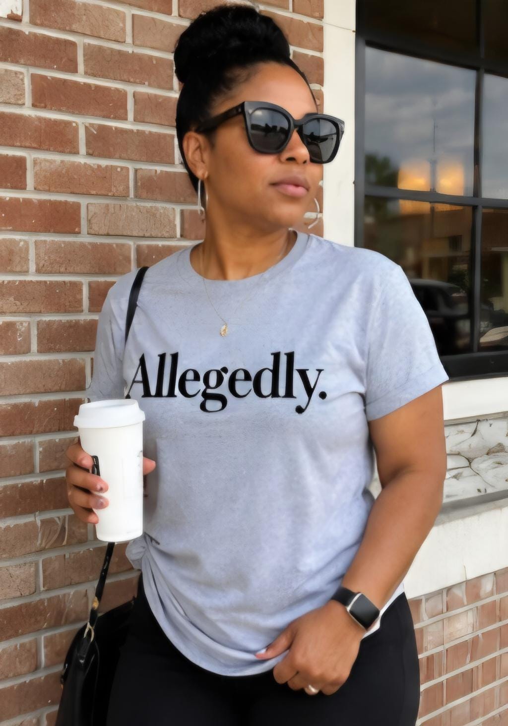 Allegedly funny shirt sarcastic graphic tee petty humor shirt minimalist statement tee unisex funny tshirt