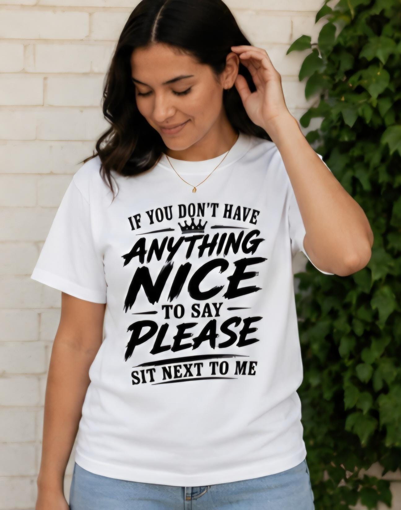 If You Don't Have Anything Nice to say Please Sit Next to Me Shirt | Funny Sarcastic Graphic Tee | Unisex Humor T-Shirt | Statement Shirt Gi