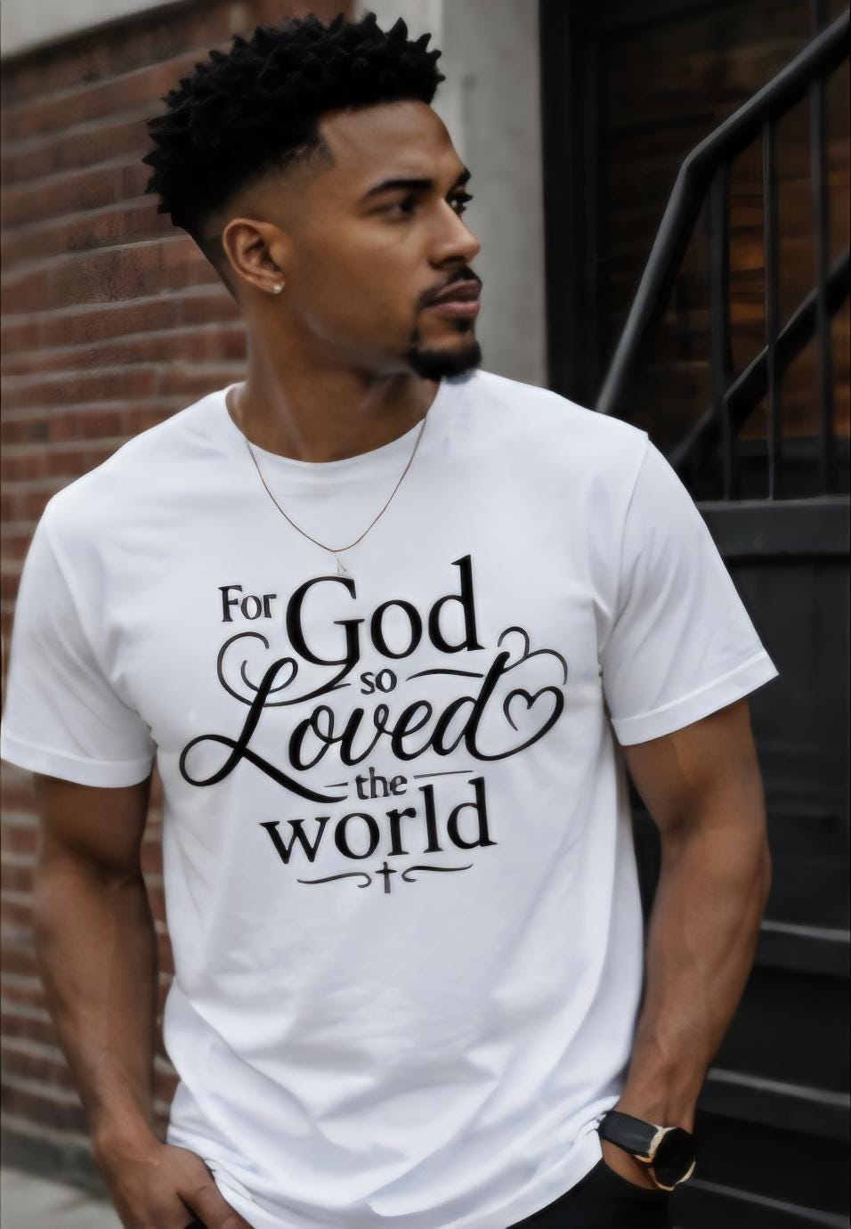 For God So Loved The World Shirt Christian Faith Tee Inspirational Religious T Shirt Bible Verse Graphic Tee