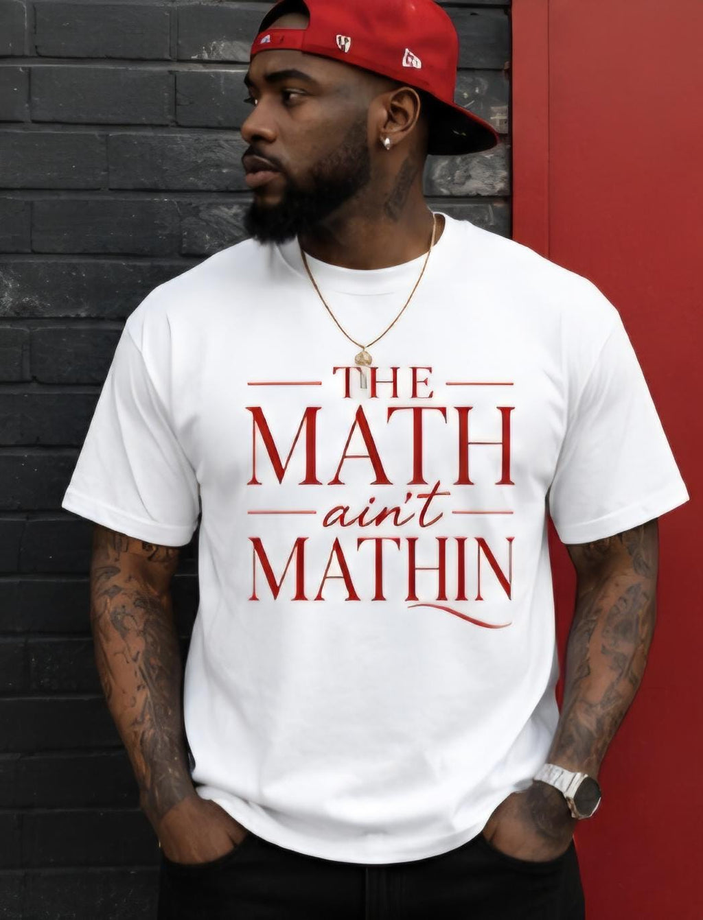 The Math Ain’t Mathin Shirt | Funny Graphic Tee | Red Letter Statement Shirt | Sarcastic T-Shirt | Trendy Streetwear Tee | Boutique Style Sh
