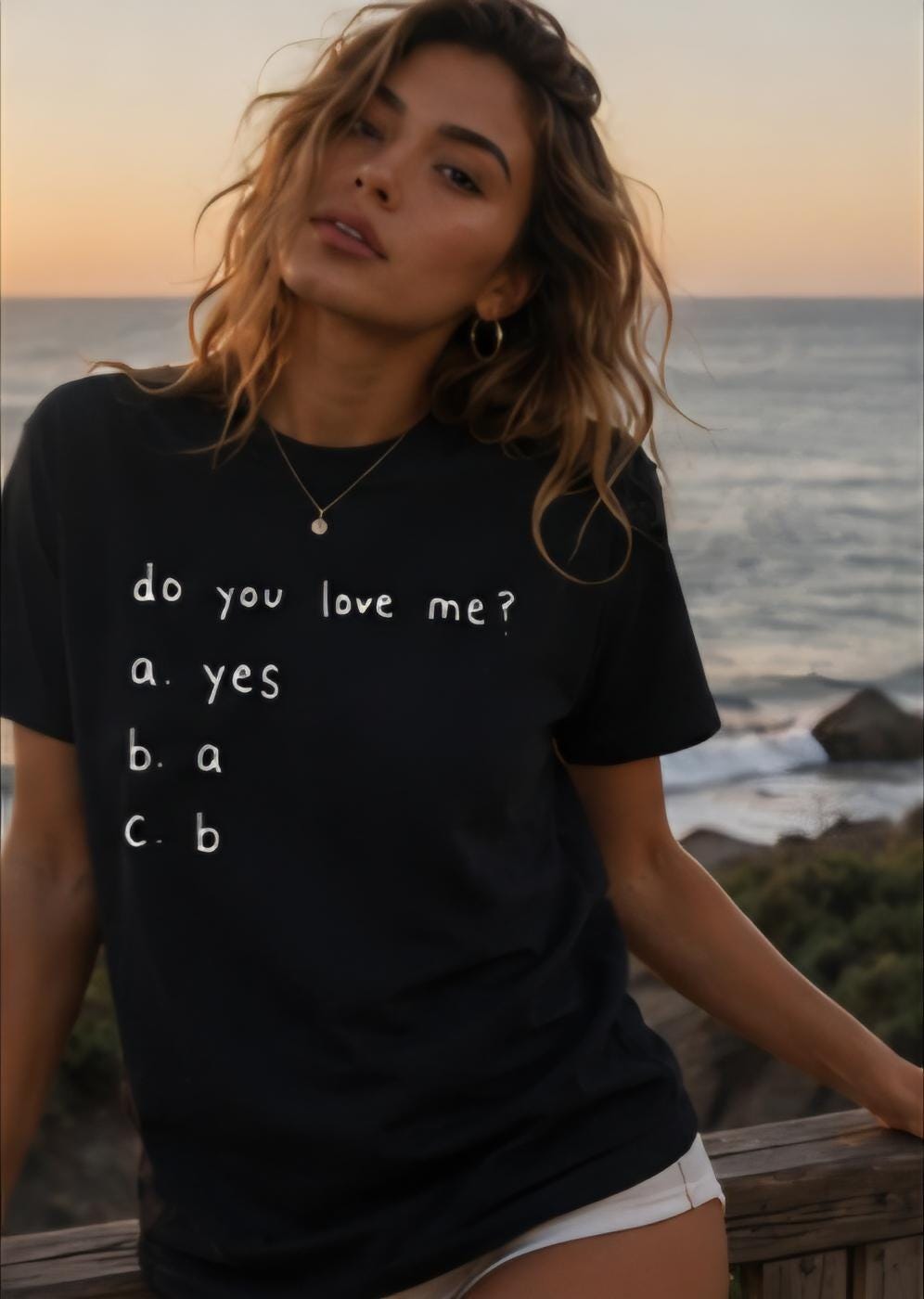 Funny Handwriting T-Shirt: "Do You Love Me?" Minimalist Humor Tee