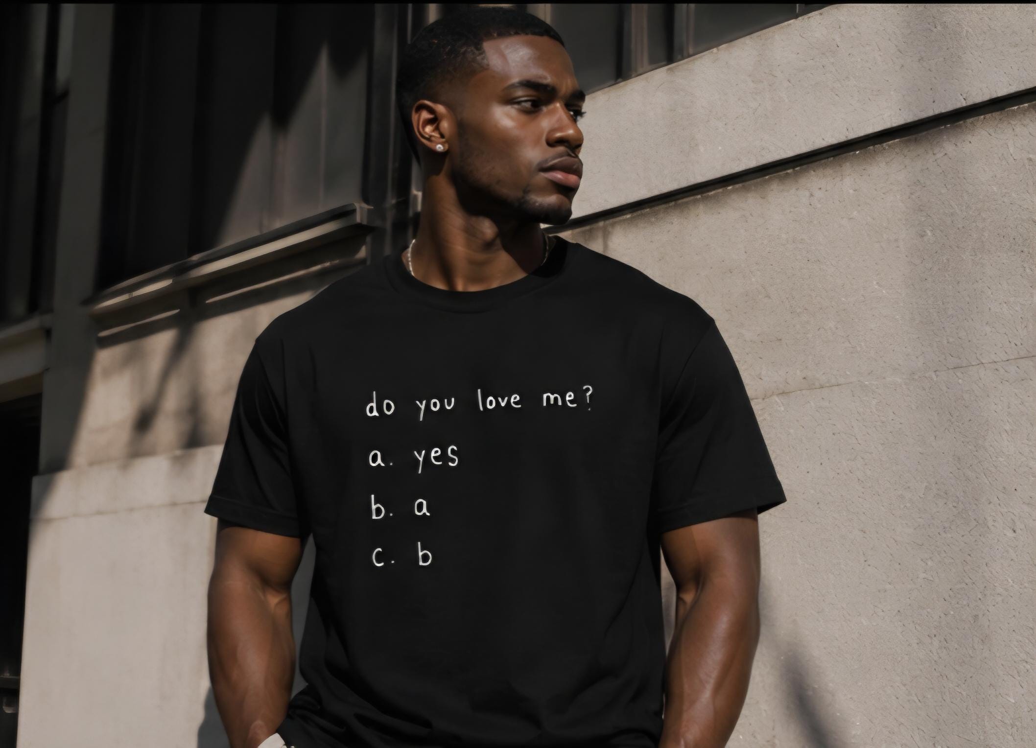 Funny Handwriting T-Shirt: "Do You Love Me?" Minimalist Humor Tee