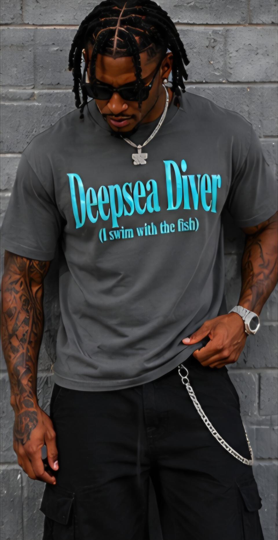 Deepsea Diver Shirt: Funny Graphic Tee, Streetwear Style, Gift For Him