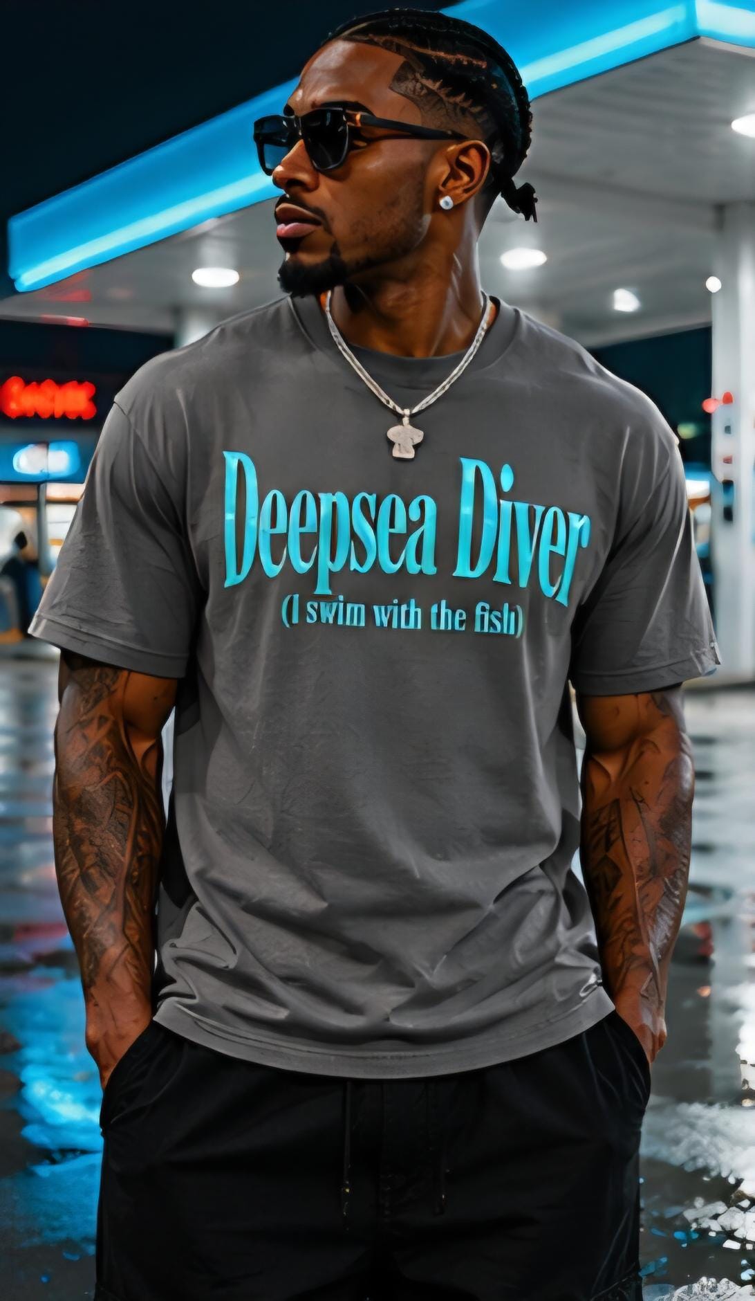 Deepsea Diver Shirt: Funny Graphic Tee, Streetwear Style, Gift For Him
