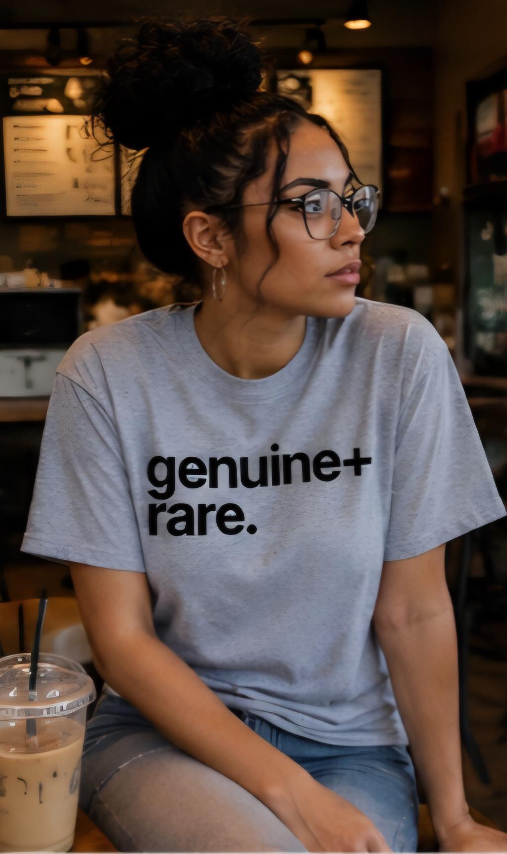 Genuine Rare Graphic Tee | Inspirational Streetwear, Minimalist Unisex Apparel