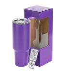 Purple 40 oz custom engraved tumbler with optional handle personalized laser engraved cup insulated stainless steel travel mug gift for her