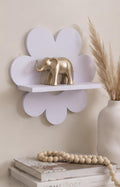 Purple Flower Shelf | 10x10 Decorative Floating Display | Boho Nursery Decor