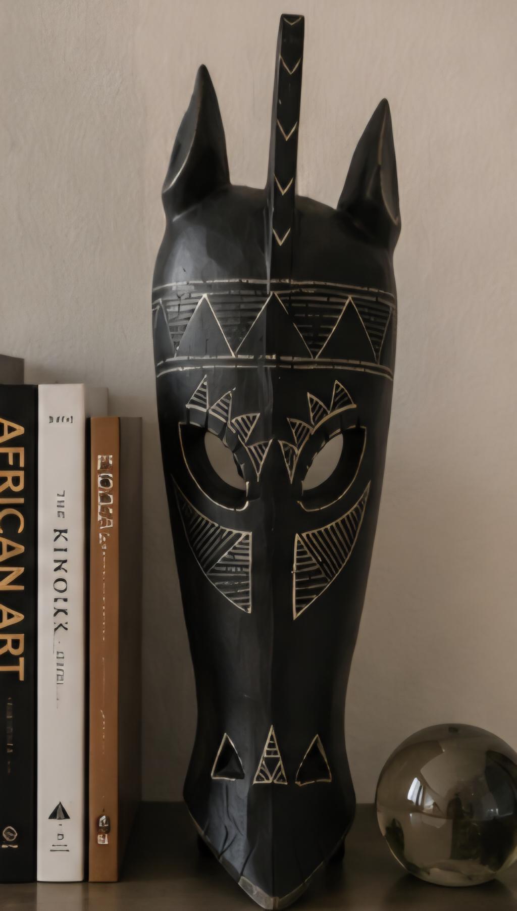 Hand Carved African Wooden Mask | Ghana Tribal Wall Art, 17.5 Inch Home Accent