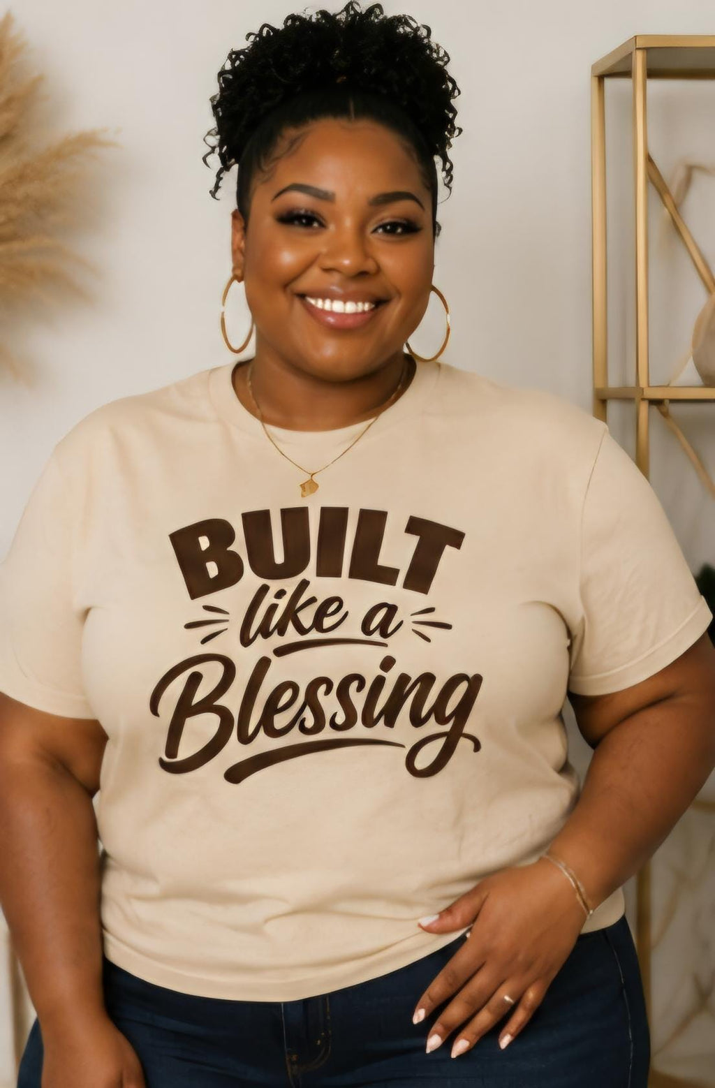 Built Like a Blessing Shirt | Faith Based Curvy Girl Tee | Body Positive Inspirational T-Shirt