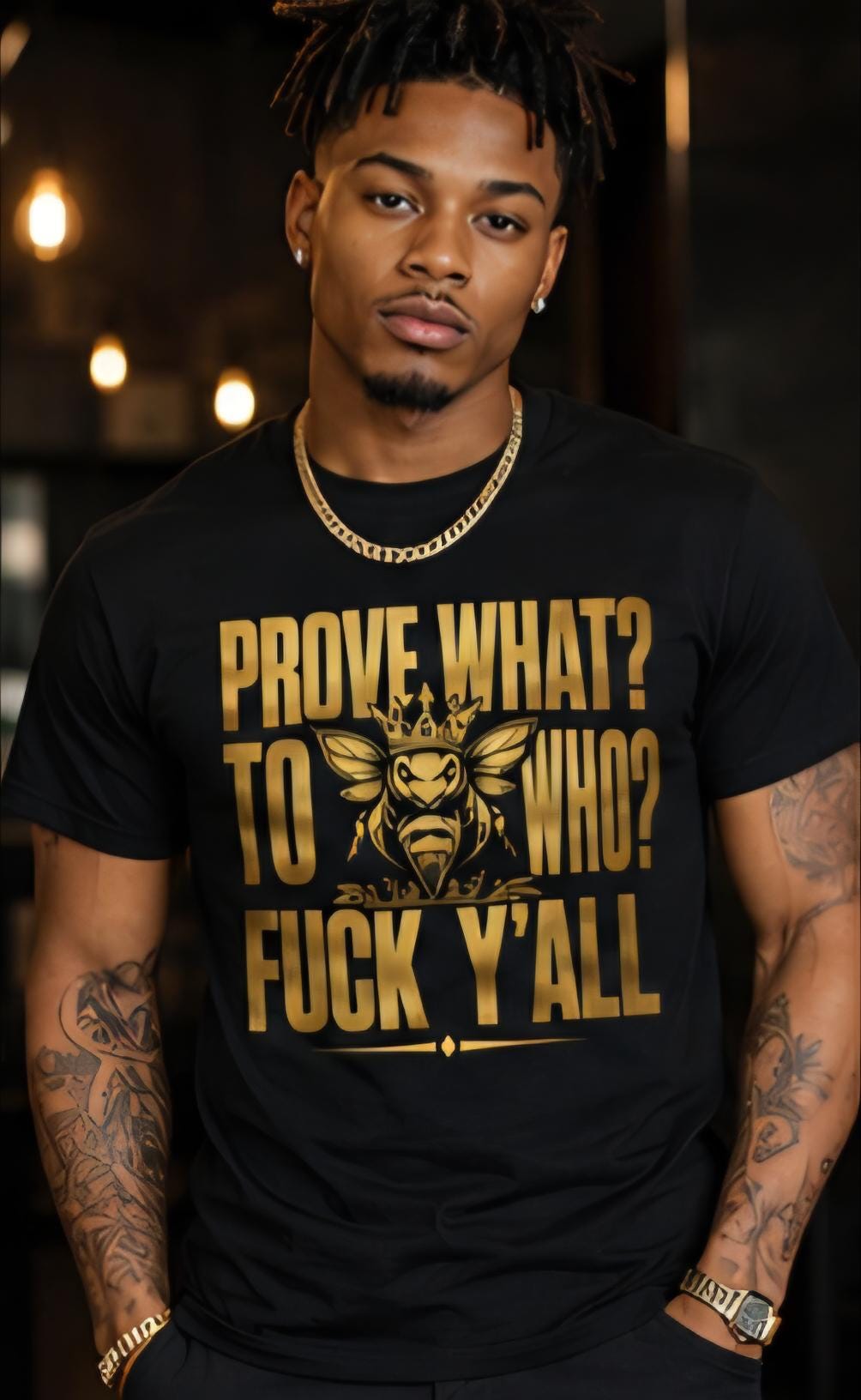 Prove What To Who Bee Graphic Tee, Streetwear Attitude Shirt