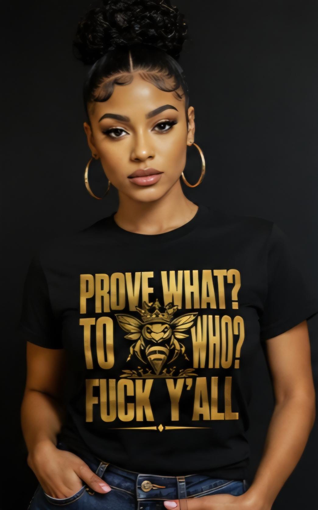Prove What To Who Bee Graphic Tee, Streetwear Attitude Shirt