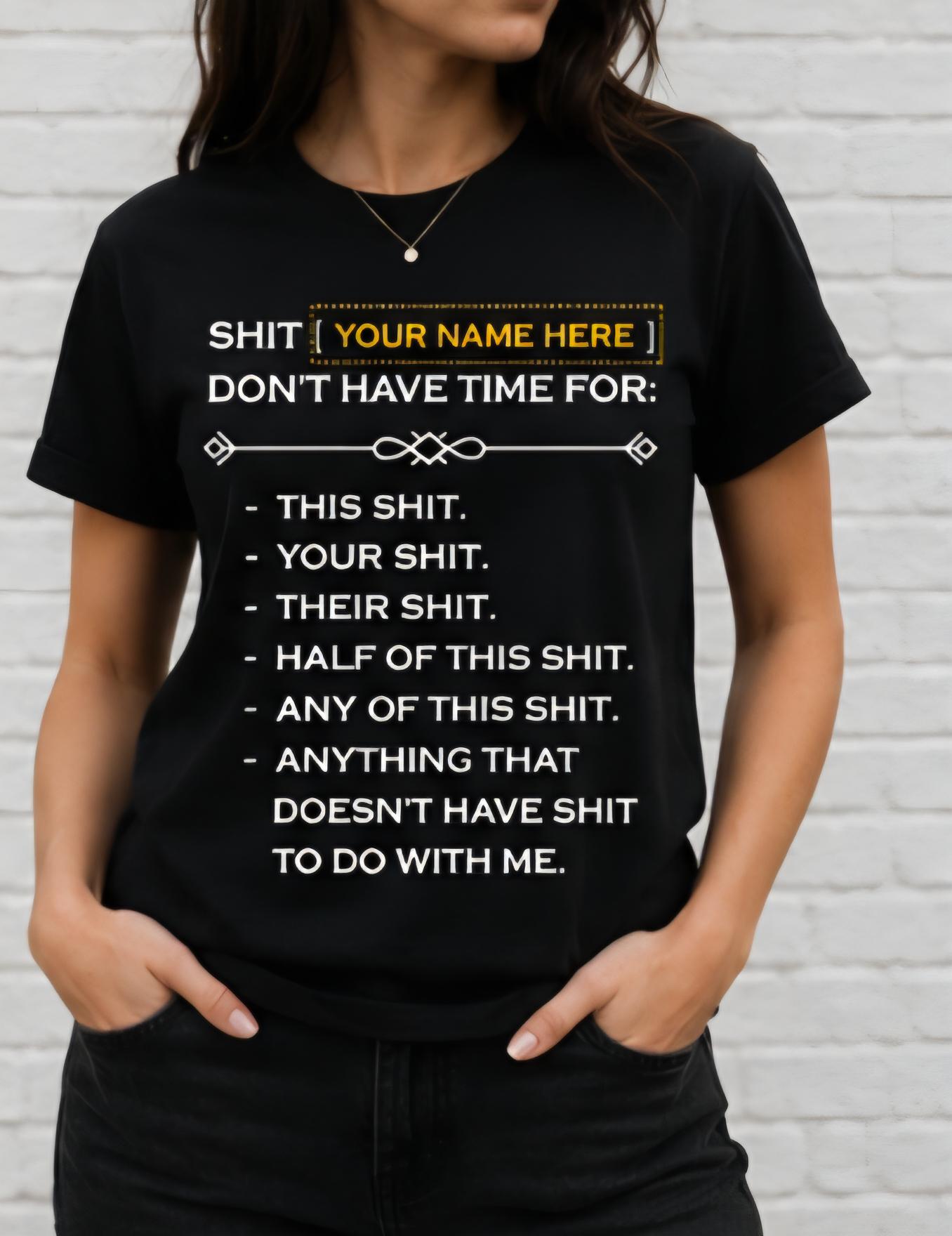 Custom Funny Shirt Personalized Sarcastic T Shirt Funny Graphic Tee Custom Name Shirt Introvert Humor Shirt Unisex Black Tee