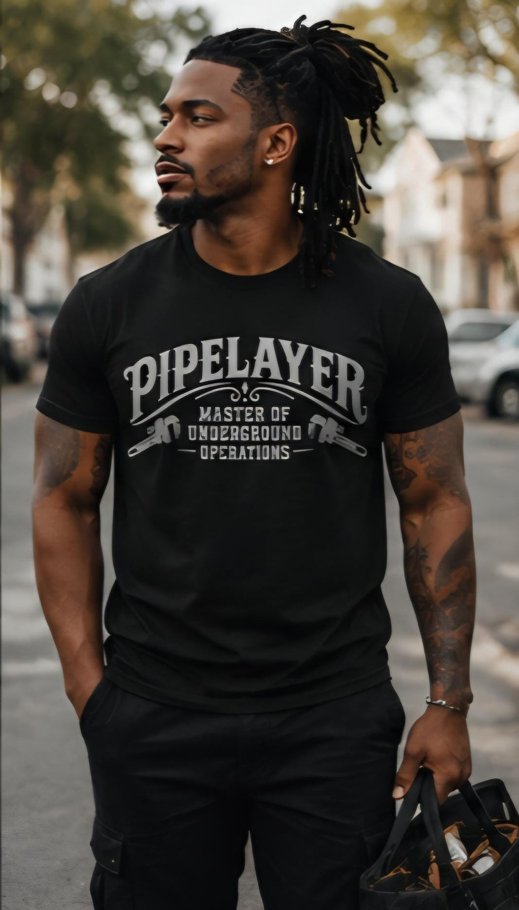 Pipelayer Master Underground Operations Shirt, Tradesman Blue Collar Humor Tee