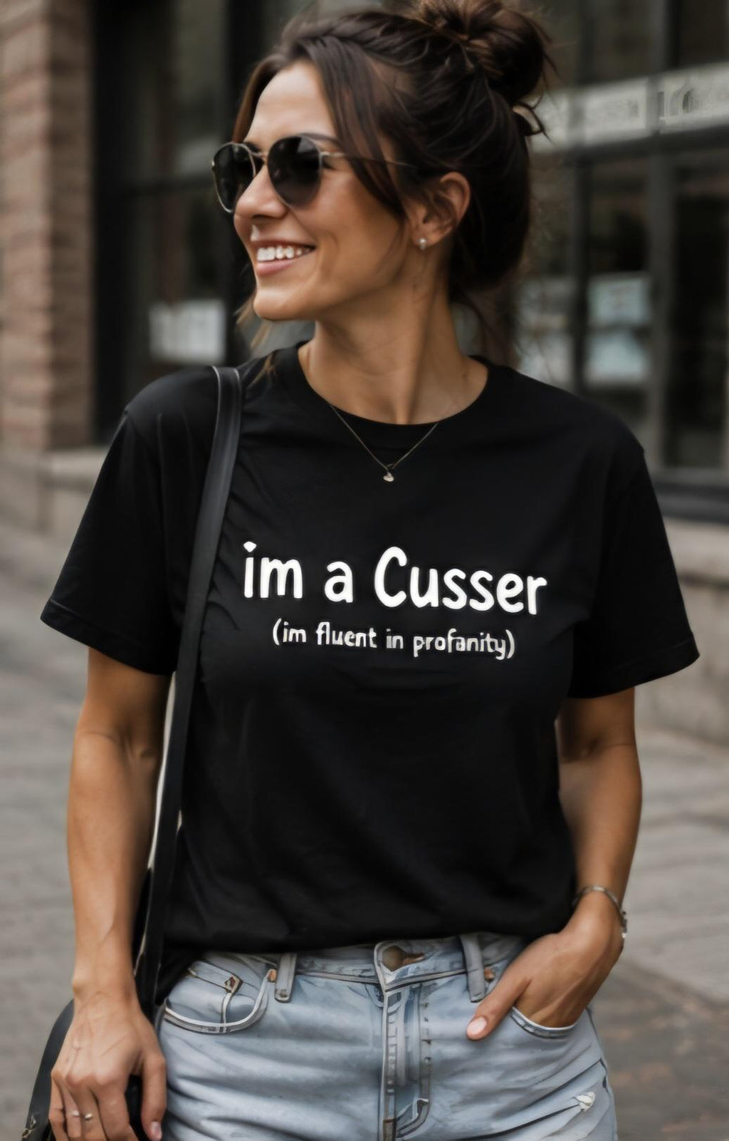 I'm a Cusser Fluent in Profanity Funny T-Shirt, Sarcastic Humor Tee