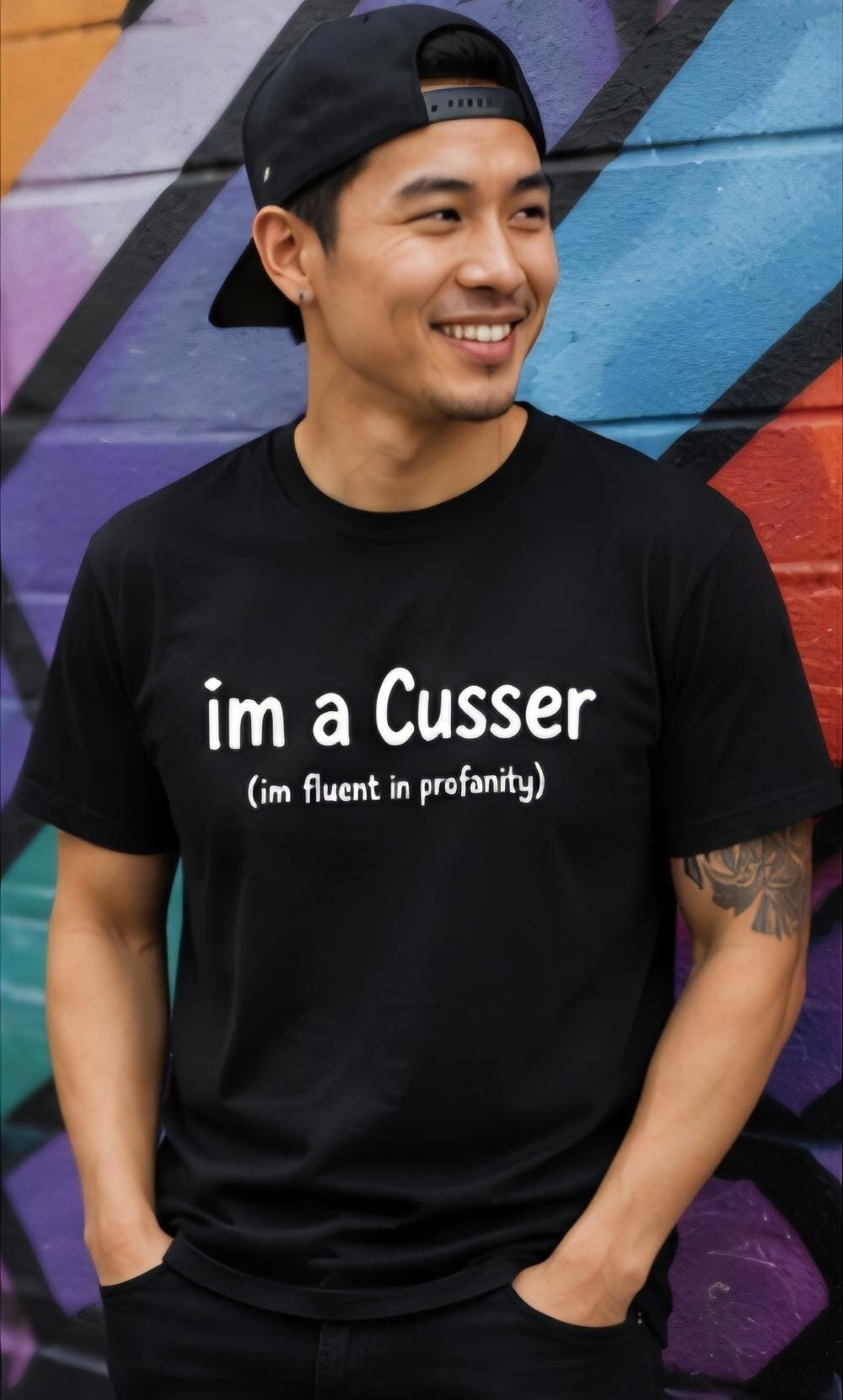 I'm a Cusser Fluent in Profanity Funny T-Shirt, Sarcastic Humor Tee