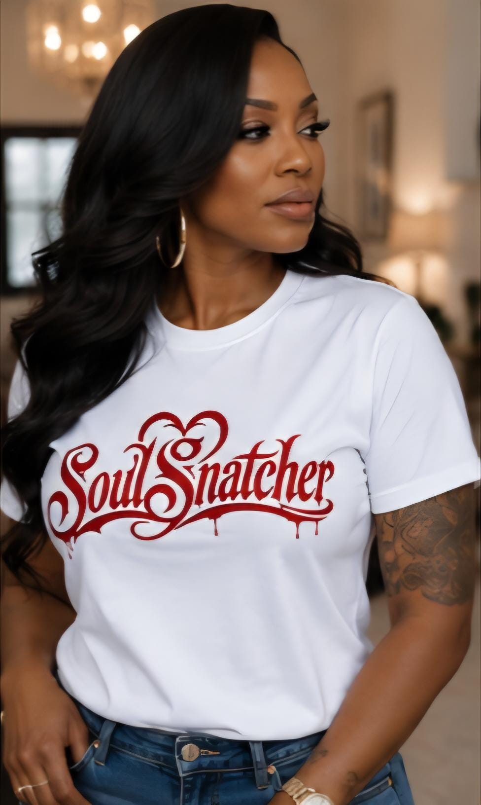 Soul Snatcher Graphic Tee: Confident Woman Relationship Humor Shirt