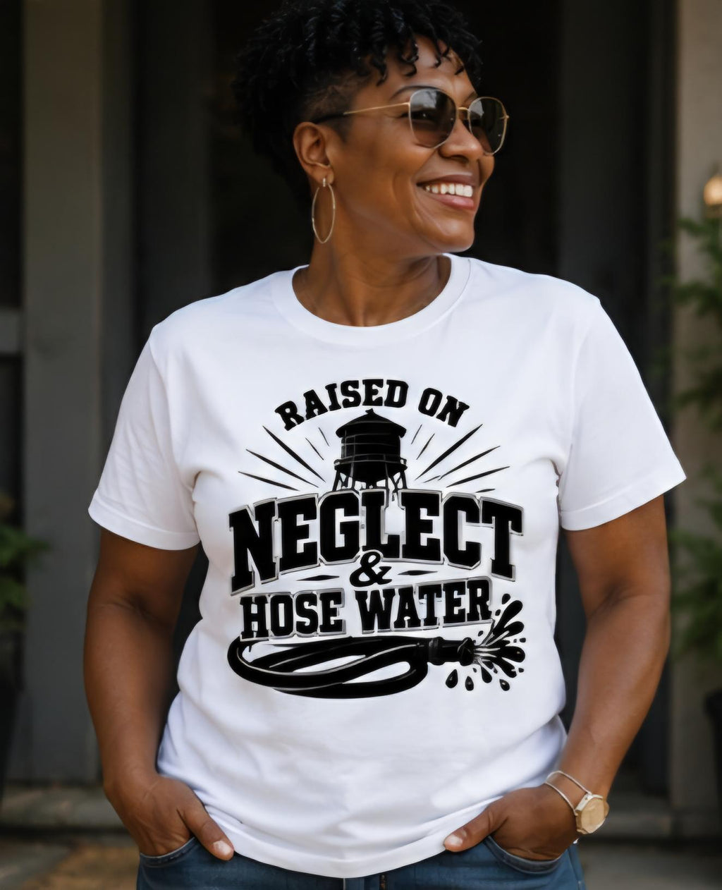 Gen X Raised On Neglect & Hose Water Retro Childhood Tee