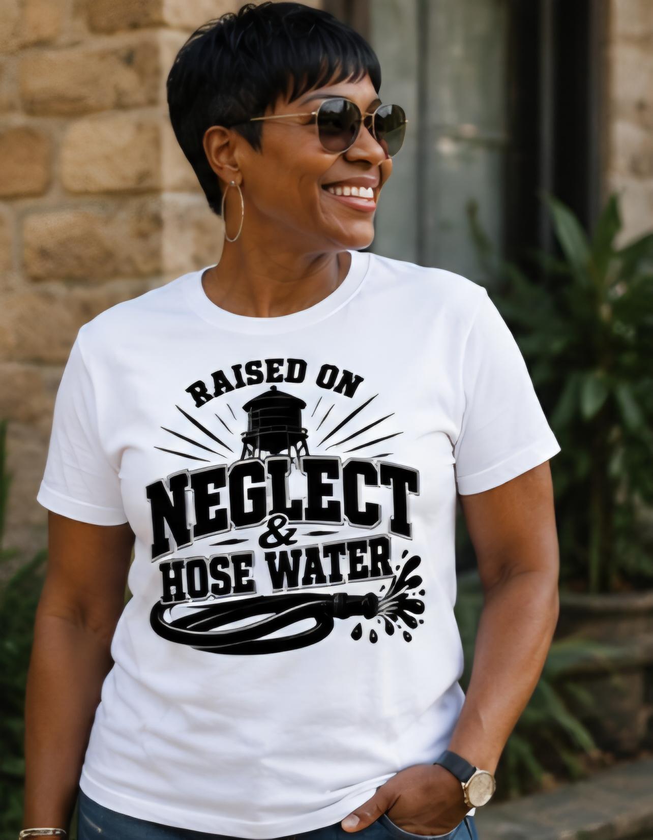 Gen X Raised On Neglect & Hose Water Retro Childhood Tee