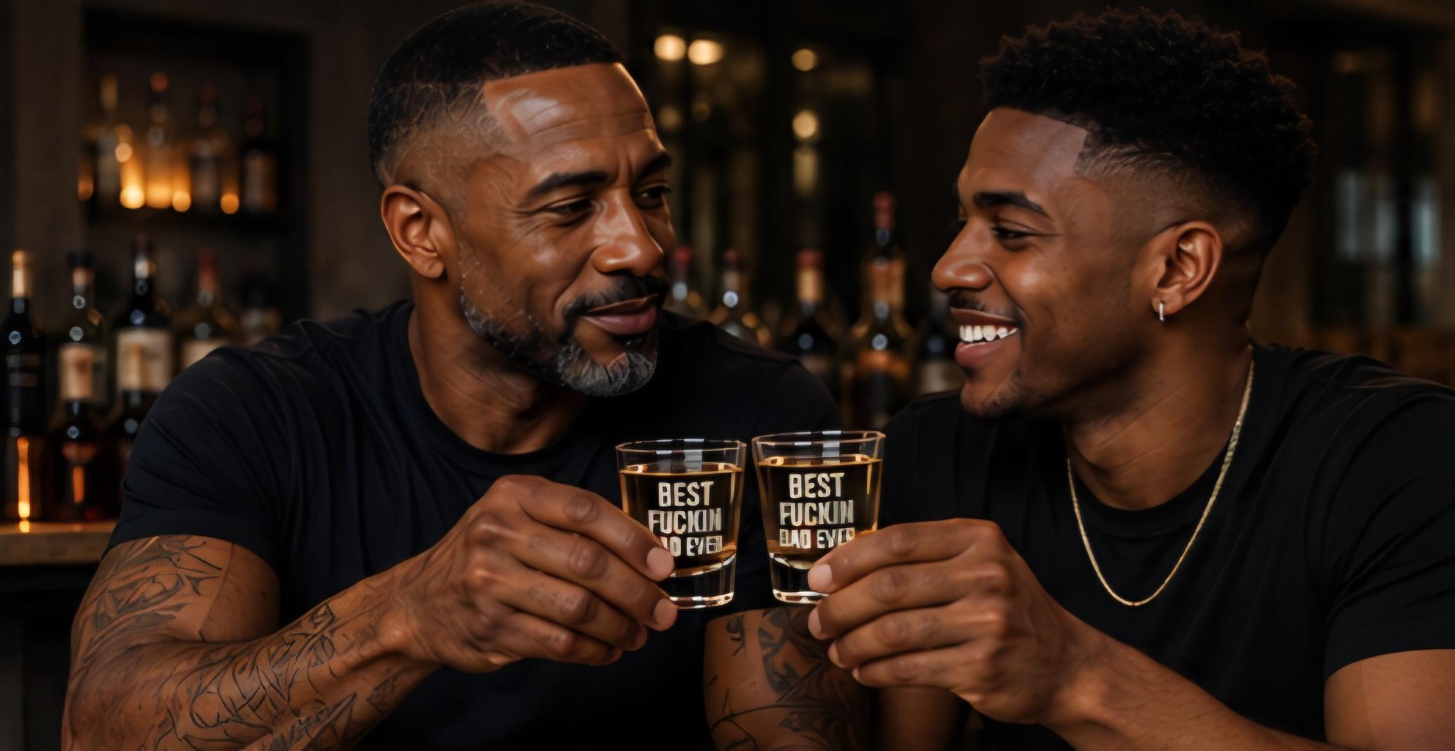 Best Fuckin Dad Ever – Engraved Shot Glasses – Father's Day Whiskey Gift Set