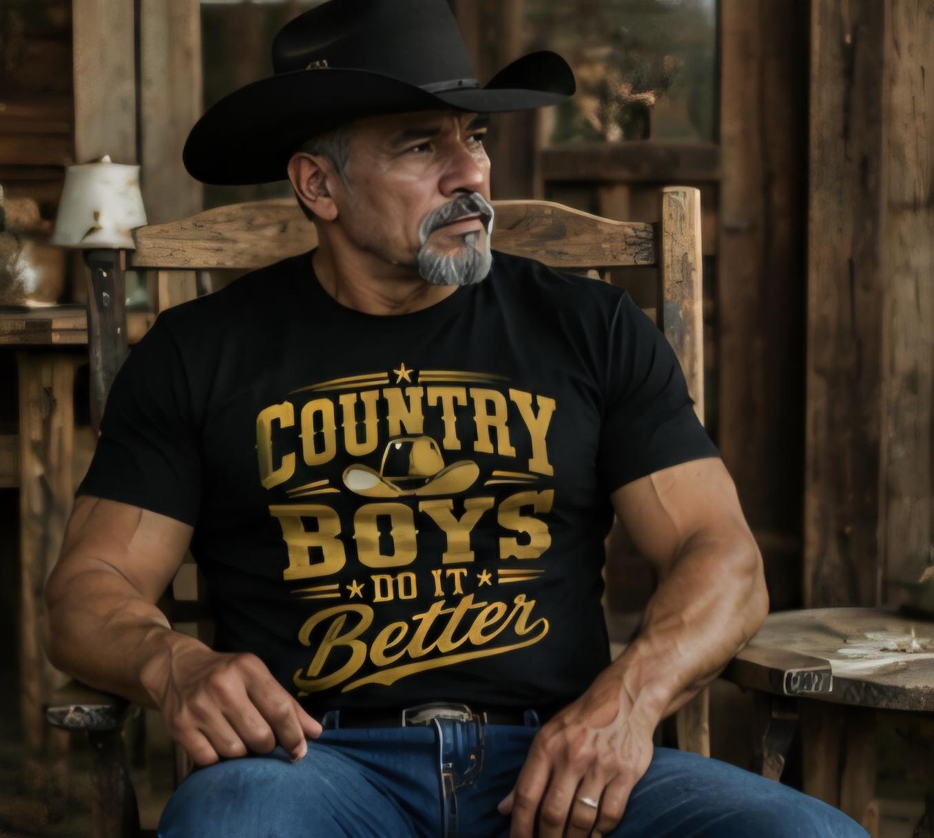 Country Boys Do It Better Shirt, Cowboy Graphic Tee, Western Country Shirt, Southern Lifestyle Tee, Ranch Life Shirt, Country Boy Gift