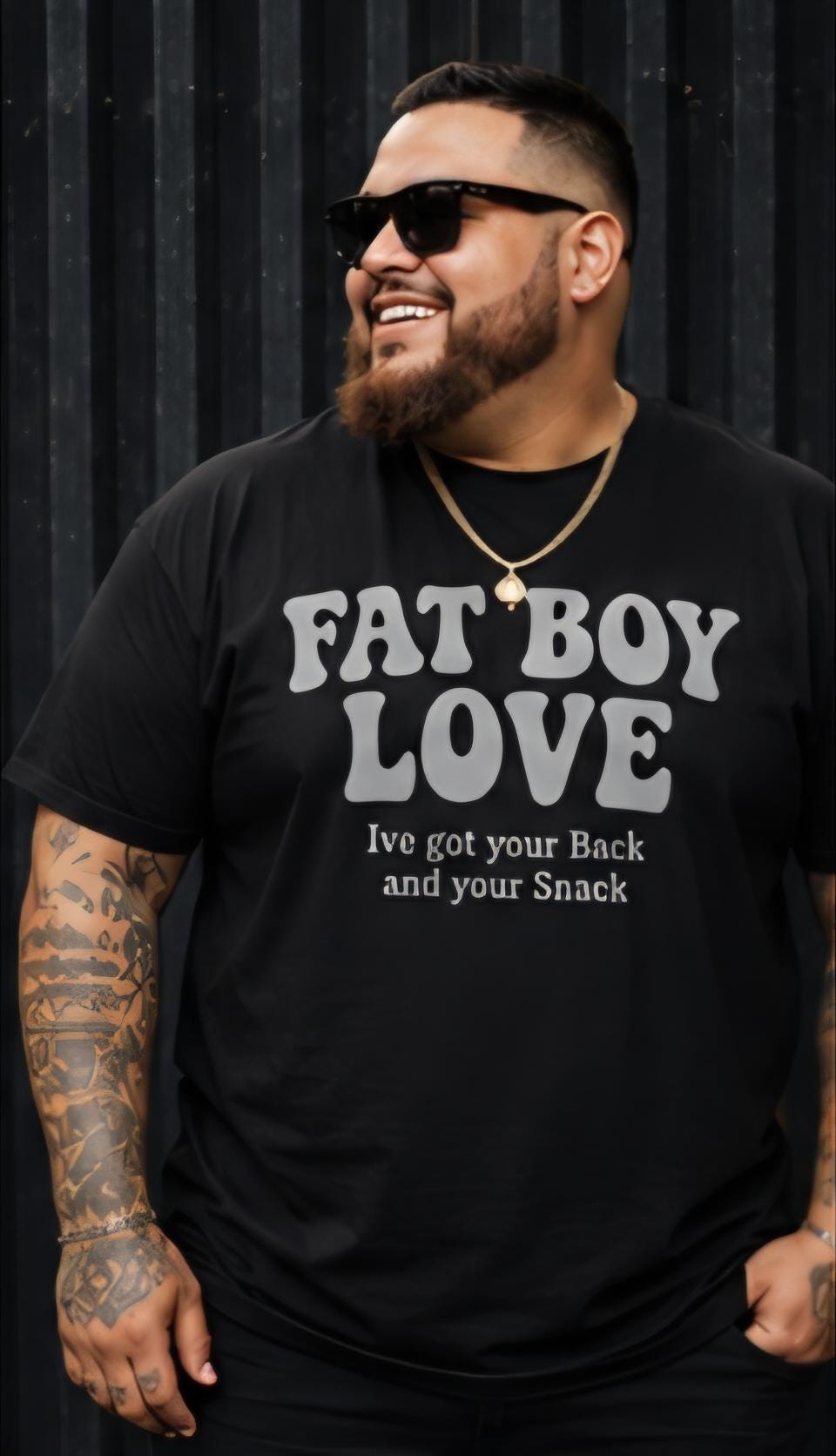 Fat Boy Love Shirt | I've Got Your Back and Snack Tee | Body Positive Humor