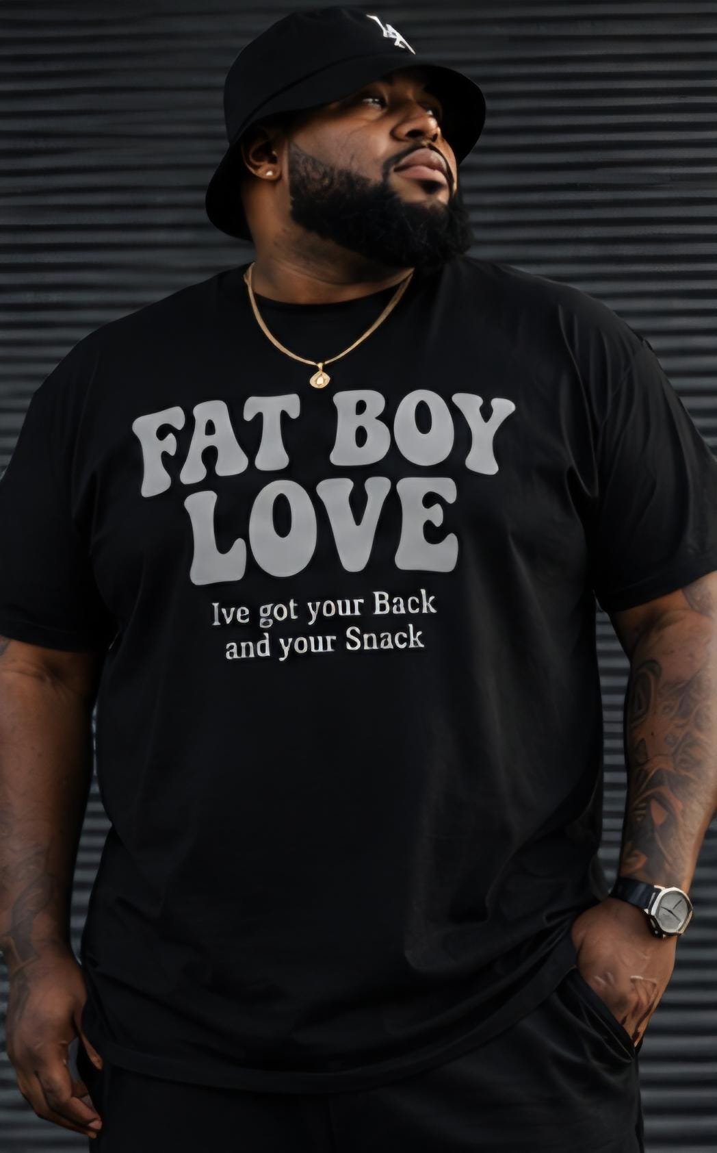 Fat Boy Love Shirt | I've Got Your Back and Snack Tee | Body Positive Humor