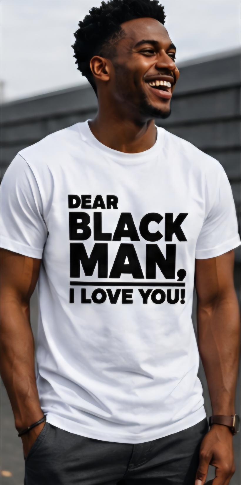 Dear Black Man I Love You Shirt, Positive Message Tee, Black Excellence Apparel