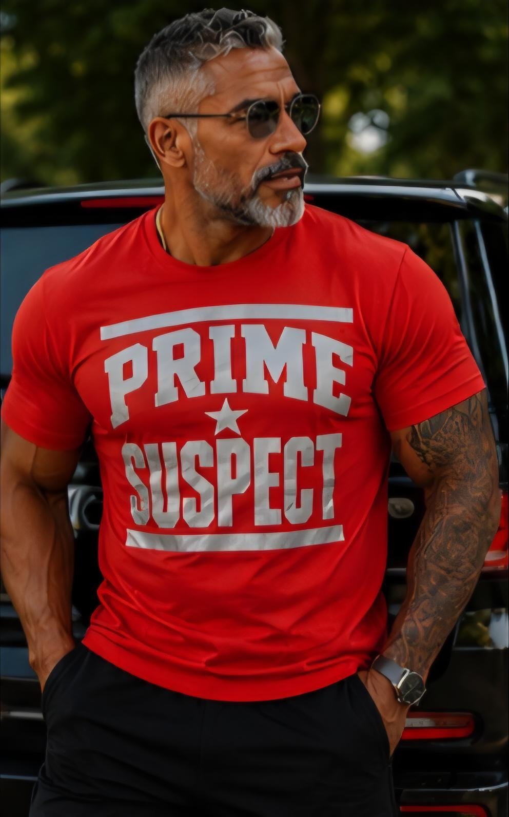 Prime Suspect Graphic Tee – Bold Streetwear Statement T-Shirt