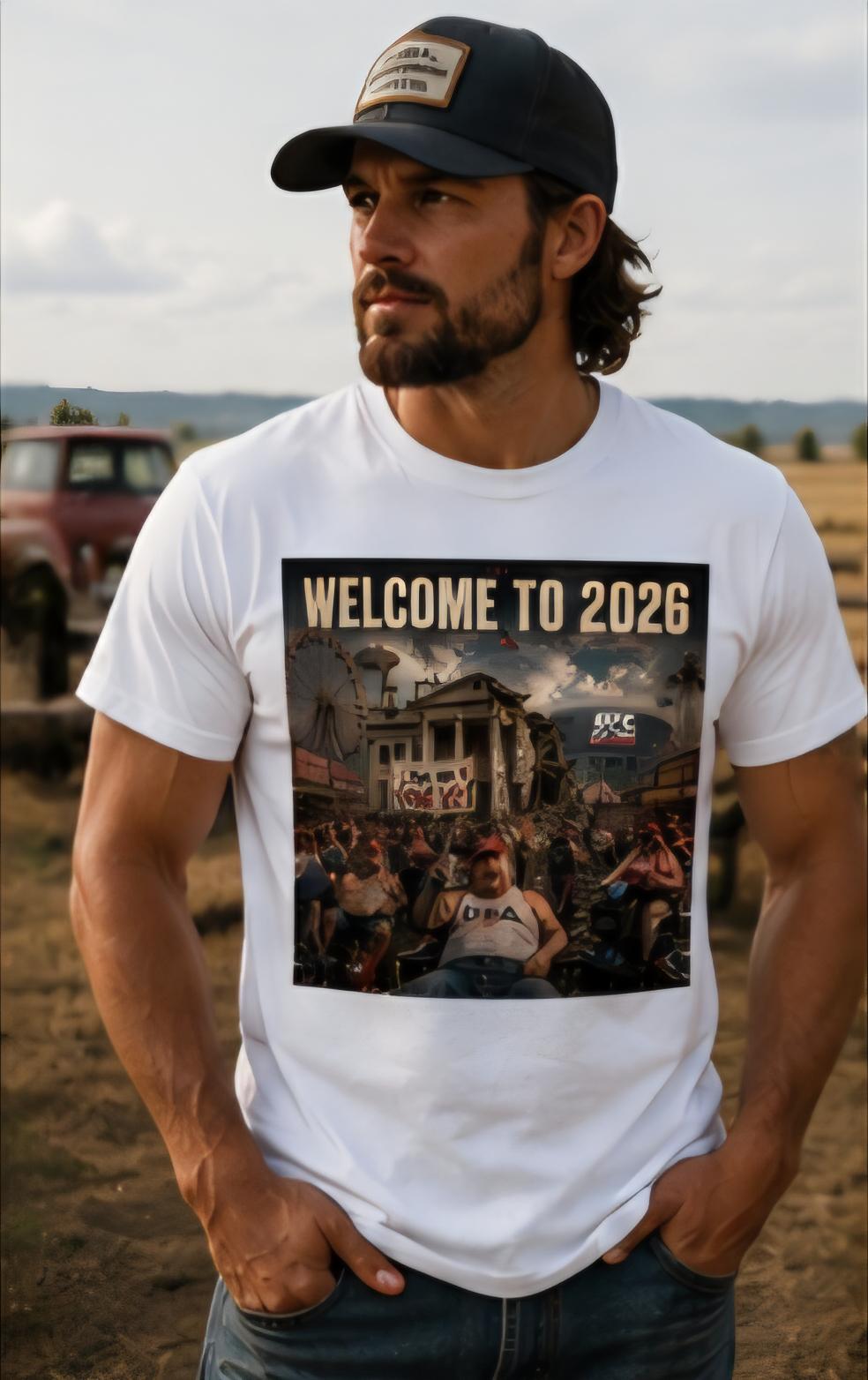 Welcome to 2026 Satire T-Shirt, Political Humor Graphic Tee, Carnival Chaos Statement Shirt