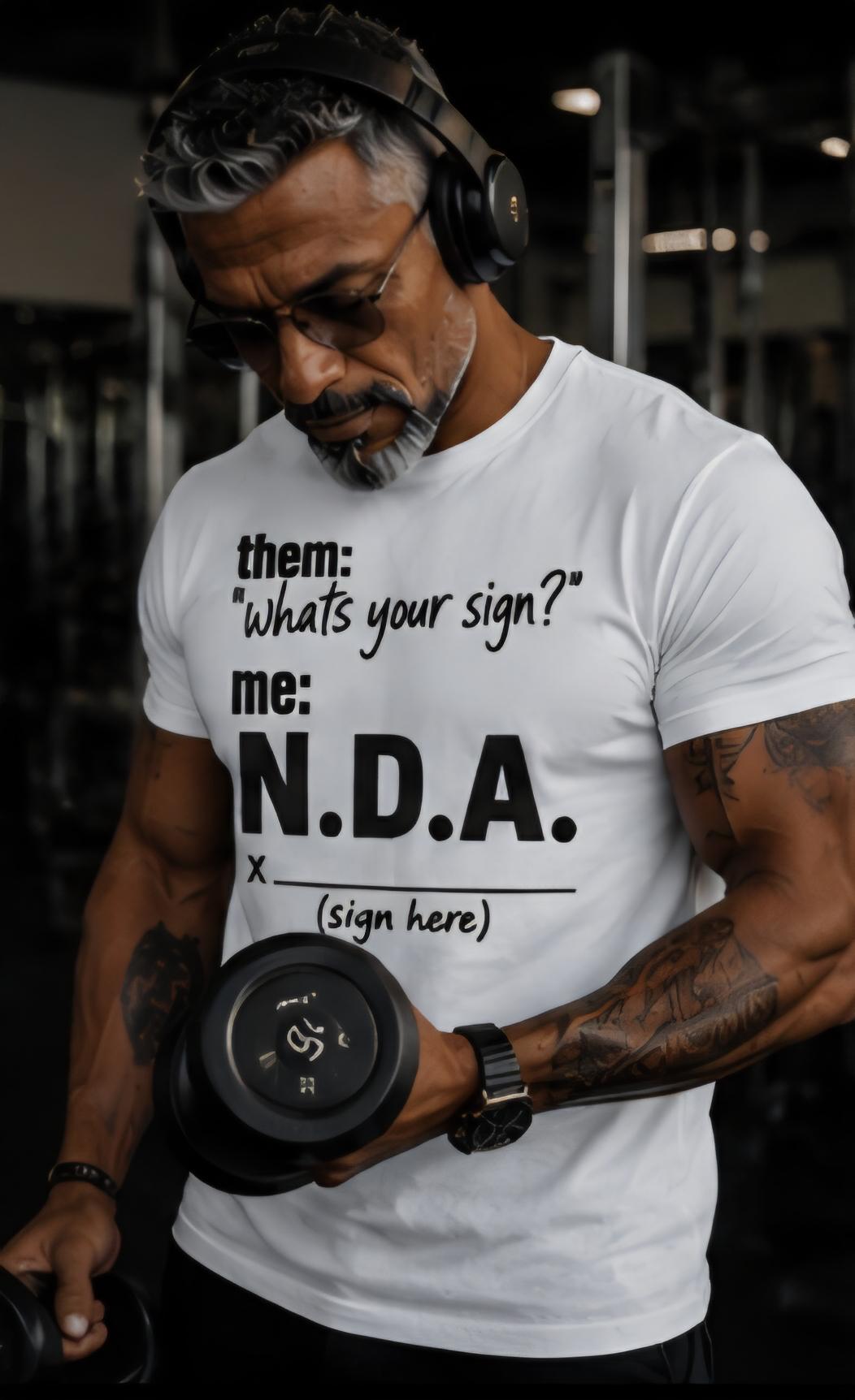 NDA Shirt, What's Your Sign Graphic Tee, Privacy Humor T Shirt