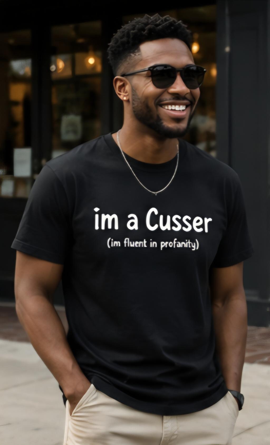 I'm a Cusser Fluent in Profanity Funny T-Shirt, Sarcastic Humor Tee