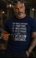 Science Shirt, Protons Neutrons Electrons Morons Tee, Sarcastic Nerd Humor Gift