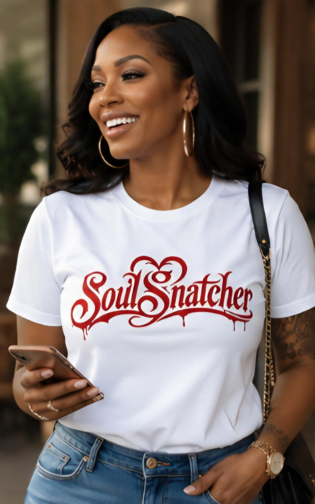Soul Snatcher Graphic Tee: Confident Woman Relationship Humor Shirt