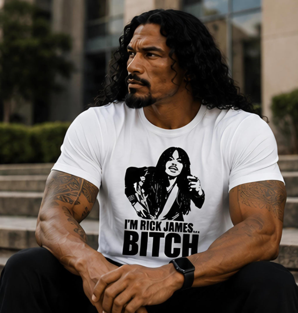 I'm Rick James Bitch Shirt, Funny Rick James Tee, Comedy Quote T Shirt, Retro Humor Graphic Tee, Adult Humor Shirt, Funny Gift for Him