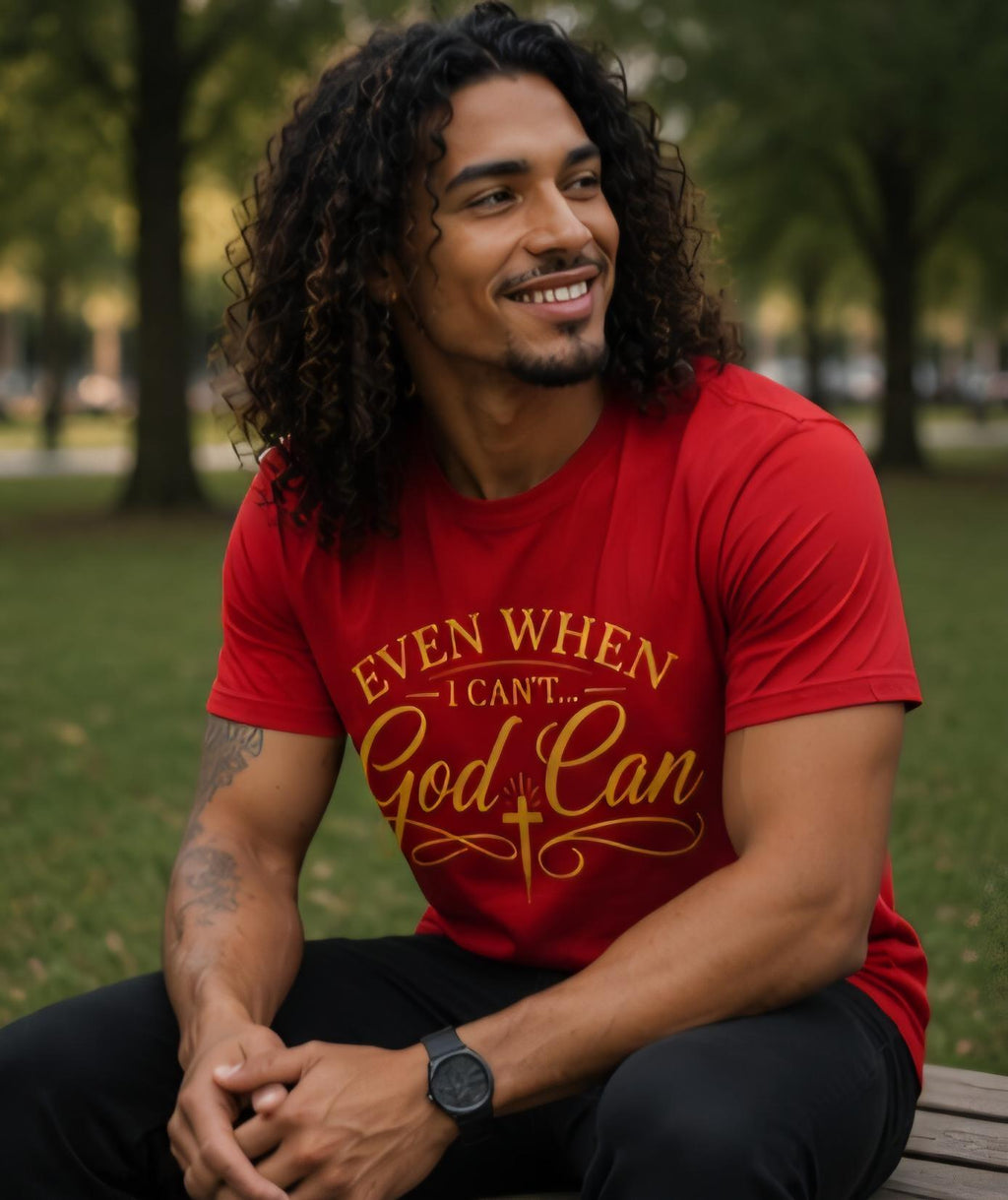 Even When I Can't God Can Christian T-Shirt, Inspirational Bible Verse Tee