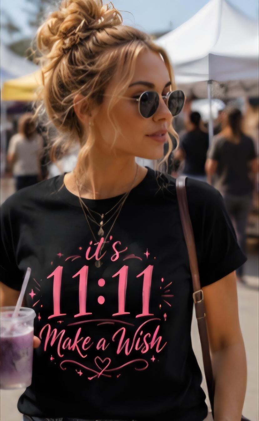 11:11 Make a Wish Shirt, Manifestation Tee, Numerology Spiritual Astrology Lover